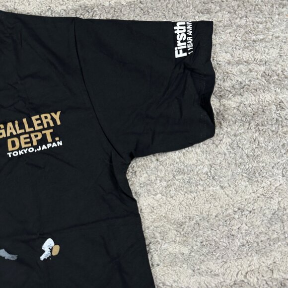 Gallery Dept Tokyo Paint Splatter Black Tee Mens Size Large - Picture 3 of 3